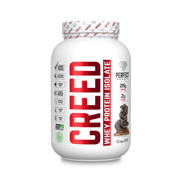 Perfect Sports Creed 100% Whey Isolate Triple Rich Dark Chocolate - 1.6lbs