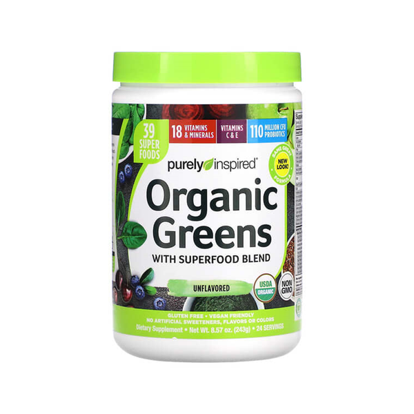 Purely Inspired Organic Greens With Superfood Blend Unflavored – 24 Servings