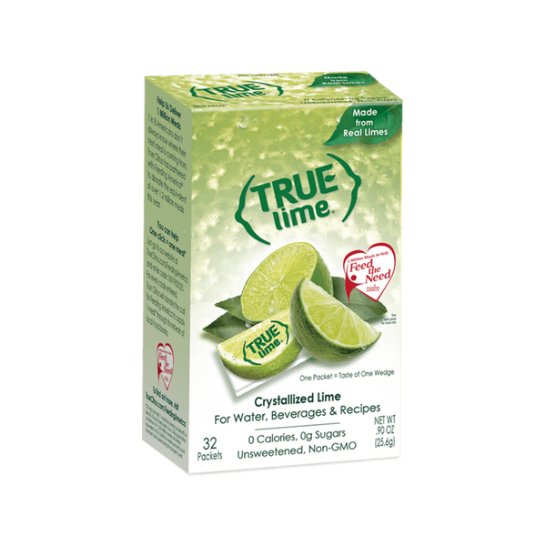 True Citrus True Lime Natural Powder Zero Calorie Crystallized Lime – 32 Packets